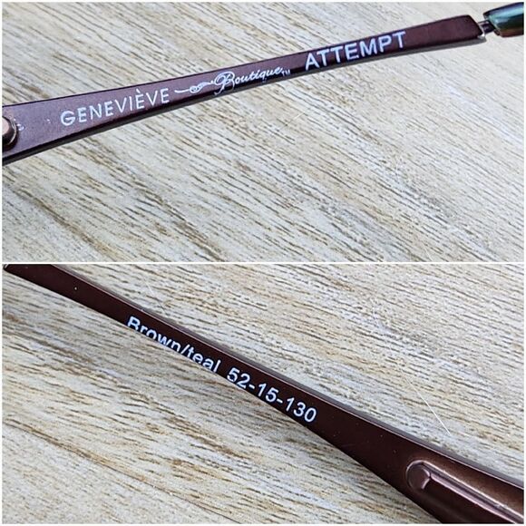 ?Genevieve Boutique Brown & Teal Attempt Eyeglasses w/Hardshell Case main image 4